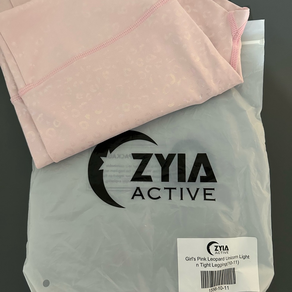 Zyia Active Pink Leopard Unicorn Light And Tight 7/8 Leggings